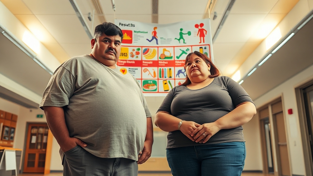 비만도 자가 진단: BMI, 체지방률 계산 및 건강 위험도 파악 4 비만도 계산 결과, 건강 위험 수준은? (realistic 스타일)