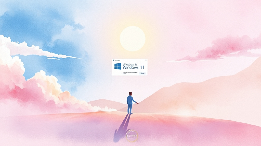 윈도우 11 무료 설치 완벽 가이드: 준비부터 정품 인증까지 9 마무리 (watercolor 스타일)